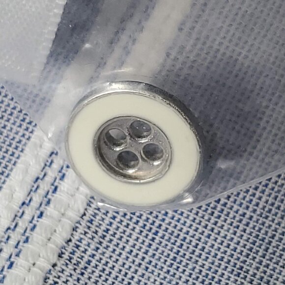 🚨296 Talbots blue and white long sleeve button down tunic - Picture 5 of 8